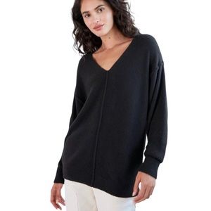 EUC - Aritzia Wilfred Hush Knit V Neck Sweater - Size Small - Colour Black